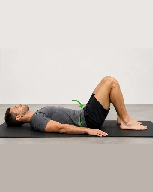 Supine Posterior Pelvic Tilt Drill — view 2 of 2