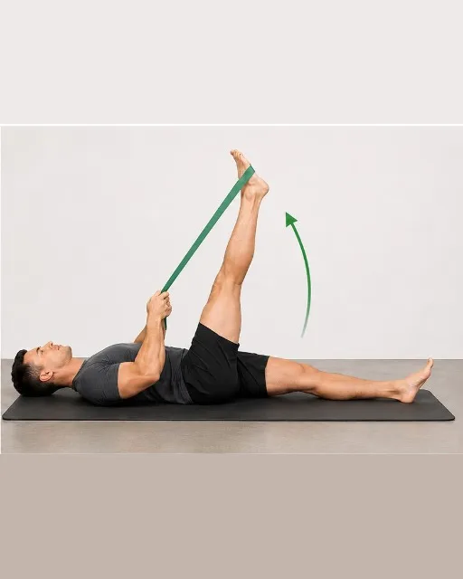 Supine Strap-Assisted Straight-Leg Raise — view 2 of 2
