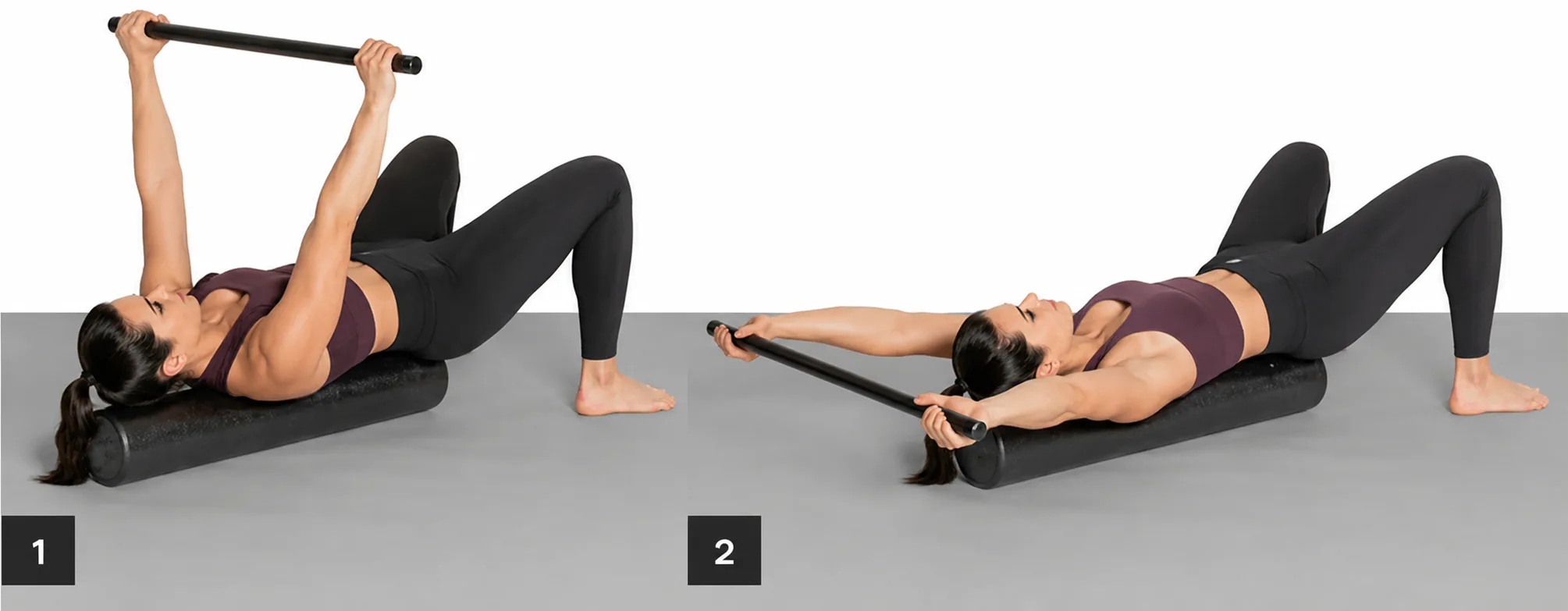 Foam-Roller Overhead Shoulder-Flexion Stretch demonstration