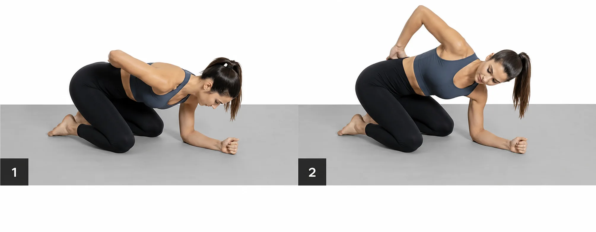 Rock-Back Quadruped Thoracic Rotation demonstration